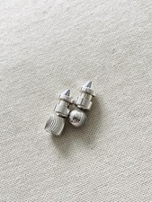 Gucci 925 Silver Square and Round Stud Earrings