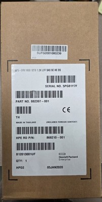 HPE 12TB HDD 7.2K LFF SAS PN# 882397-001