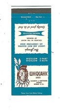 Weequahic Diner    Matchcover  Newark, N.J.