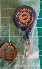 Vintage UAW UNION RAY CURRY REGION 8 DIRECTOR RETRACTOR USA MADE NEW VTG NOS