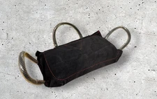 Leather Bite Pillow for dog training, 3 handles