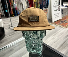 Vintage Roark Guides & Gear Five Panel Camp Cap Leather Strap Back Hat OSFA