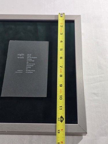 Charles Bukowski Custom Framed Artwork Black Velvet Floating Night Work Poem New - Picture 7 of 24