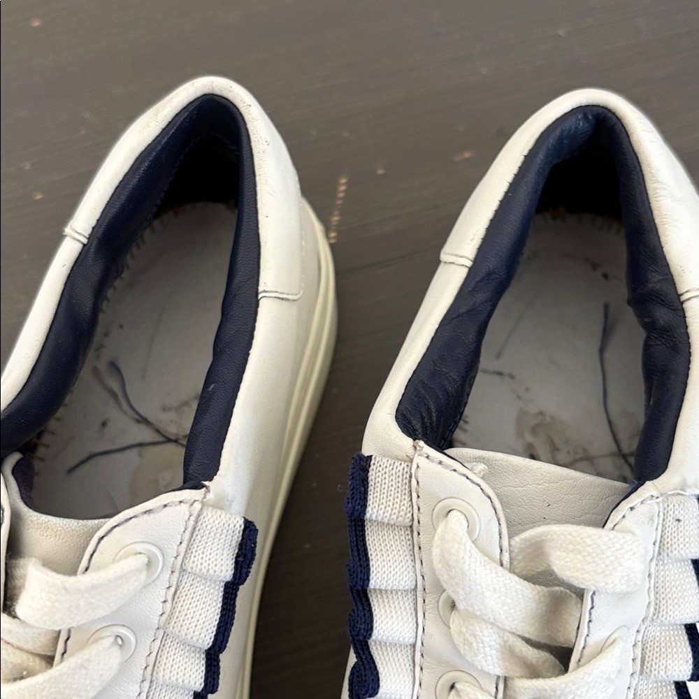 Tory Burch Sport White Leather Ruffle Low Top Sneakers Lace Up Size 7 *READ* thumbnail 8