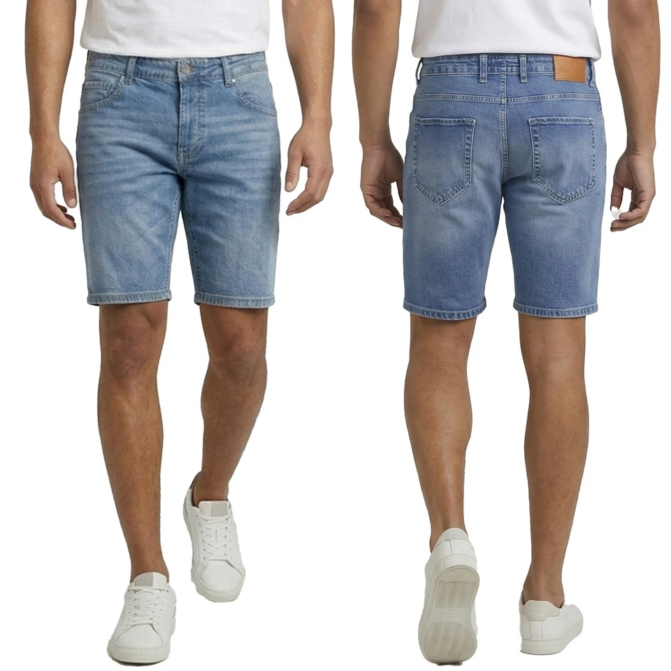 Shorts Herren Bermuda Jeansshorts Blau Rock Creek Jeans Short Stretch RC-2450 - Bild 1 von 1