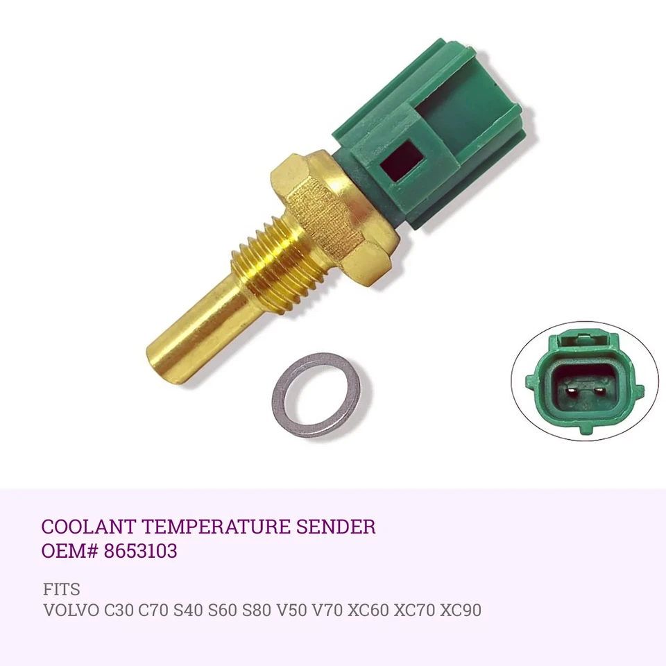 Sensor de temperatura de refrigerante para Volvo C30 C70 S40 S60 S80 V50 V70 Xc60 Xc70 Xc90 Foto 2 de 4