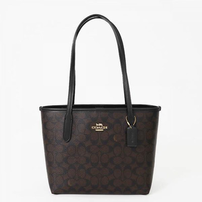 【中古】 Carry on SummerDonnaandGior COACH Small City Tote Signature Canvas Sand/Top CU759 Outlet