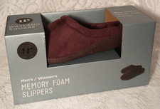 Wayland Square Mens Womens Memory Foam Slippers Brown Size Small tblbi1