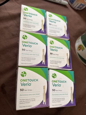OneTouch Verio Glucose Blood Test Strips - 300 Count (3 boxes 100 each) 2026