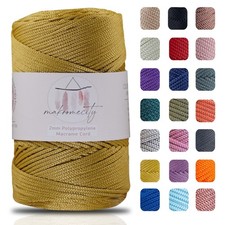 Makromecity 2mm x 250 Yards Polyester Macrame Cord 29 Colors for Wall Hangings