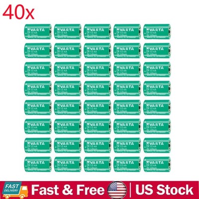 40Pcs Varta CR1/2 AA 3V  Battery CR14250 Cylindrical 950mAh CR-1/2-AA US