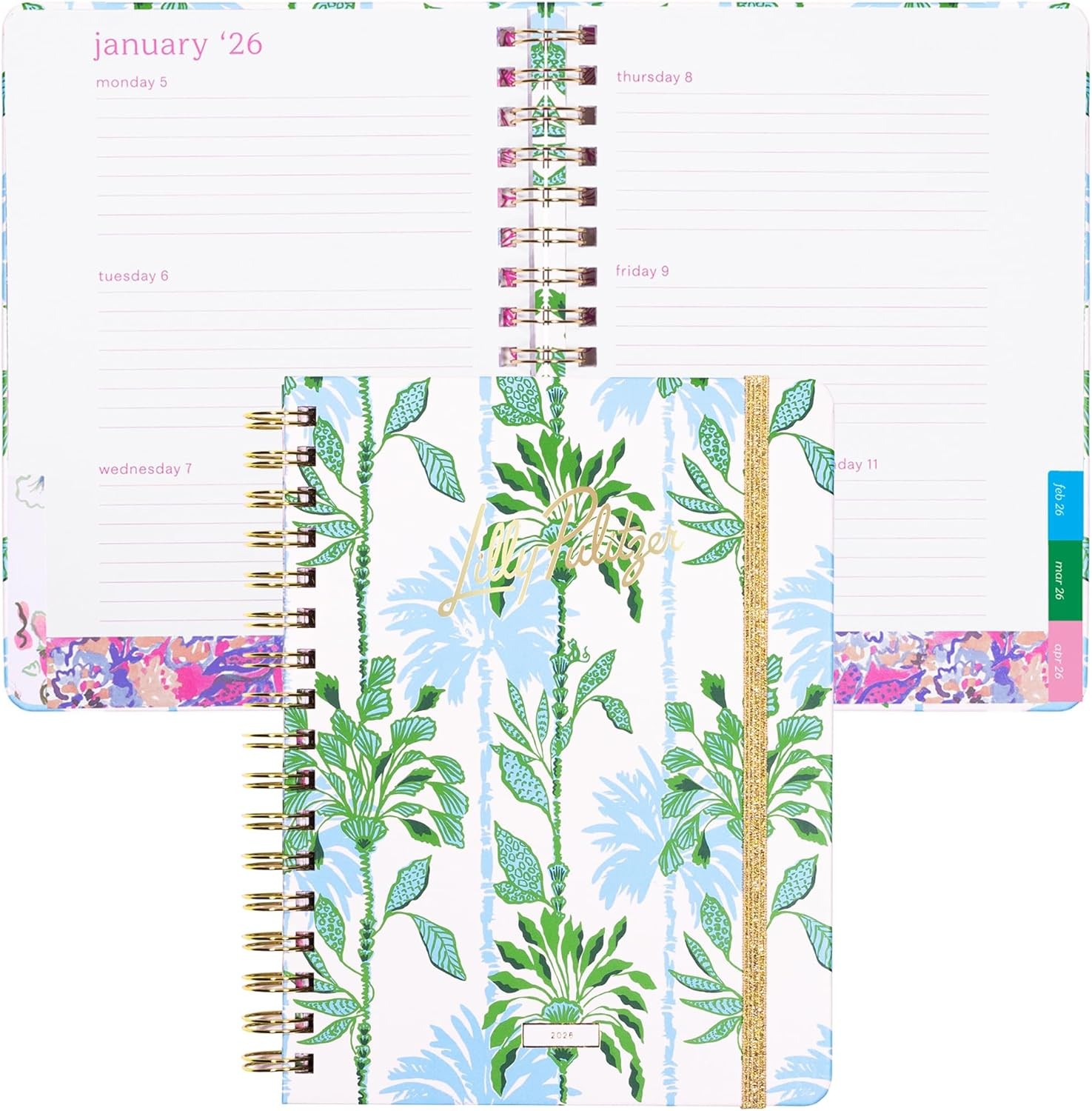 Lilly Pulitzer Large Monthly Planner January 2026 - December 2026, Monthly Ag...
