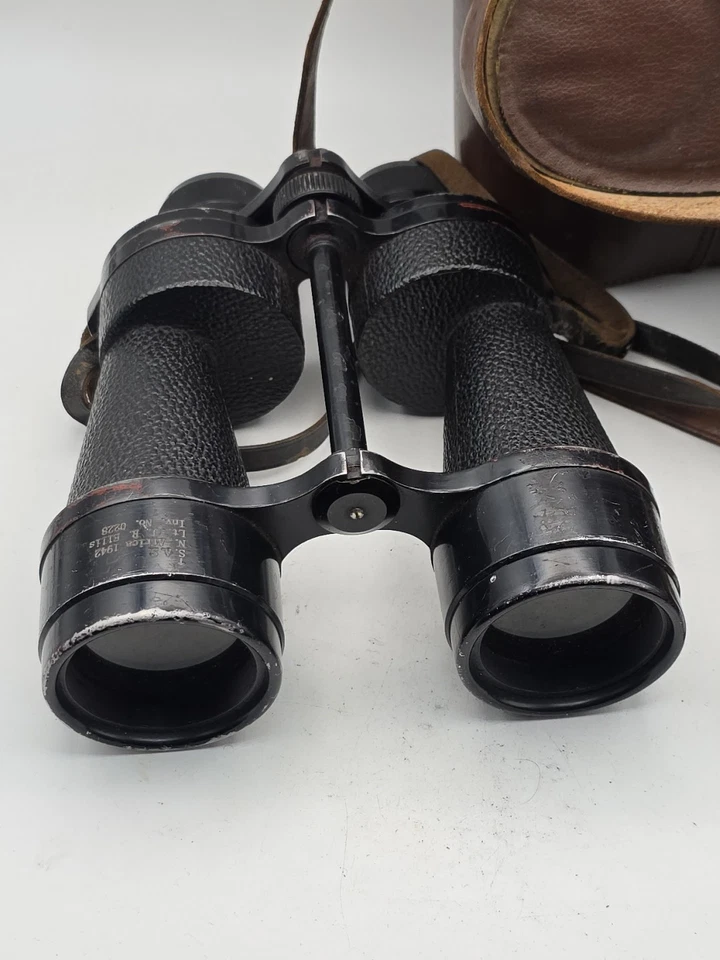 WW2 Large Ross 10x50 Binocular with leather case Special Air Serv.N. Africa 1942 - Image 3 of 4