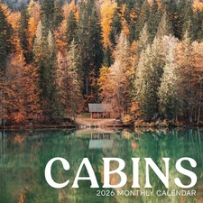 CABINS - 2026 WALL CALENDAR - BRAND NEW - 71140