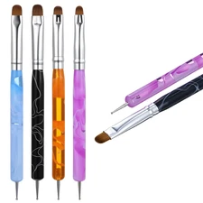 French Tip Brush Nail Art Tools Set for Professional Manicure and Detailing