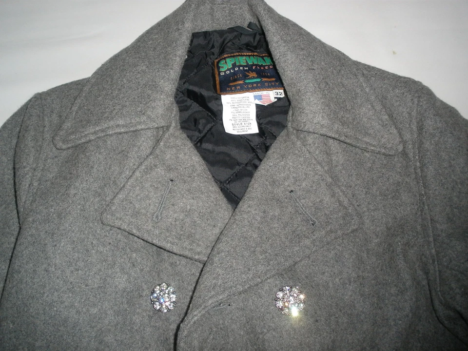 CHAQUETA DE LANA SPIEWAK NEW YORK CITY talla 32 HECHA EN EE. UU. RARA Foto 3 de 4