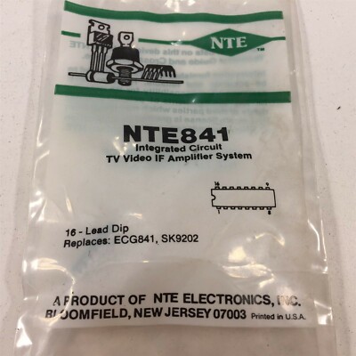 (1) NTE NTE841 Integrated Circuit Tv Video If Amp System 16 Lead DIP