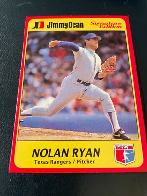 1991 Jimmy Dean Baseball #24 Nolan Ryan - Texas Rangers - HOF - MT