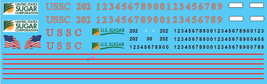 N Scale - US Sugar Rebuilt Switcher Locomotive Decals