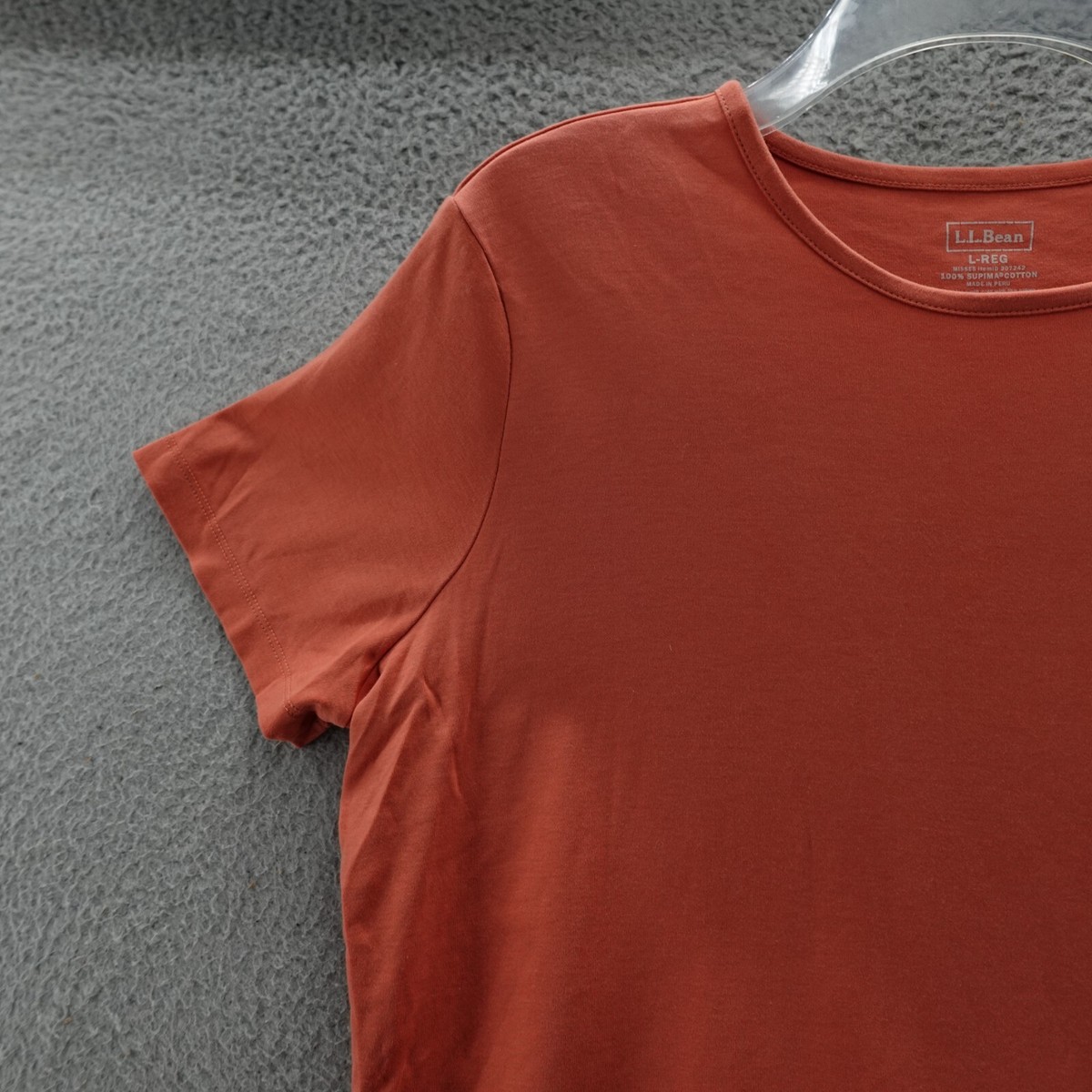 L.L. Bean T-Shirt Women's Size Large Orange Outdoor Short Sleeve