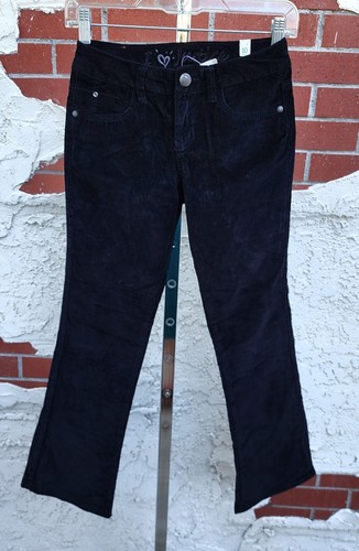 New 10 girls JUSTICE black stretch corduroy bootcut pants 10R flawed - Picture 2 of 13