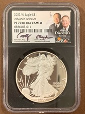 2022W- American Silver Eagle- NGC- PF70UC-Moy/ Ryder- Adv. Release- Pop 88-MDS