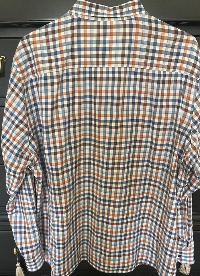 Johnston and Murphy Hombre Camisa de Vestir Abotonada 100% Algodón Talla 2 X Foto 3 de 4