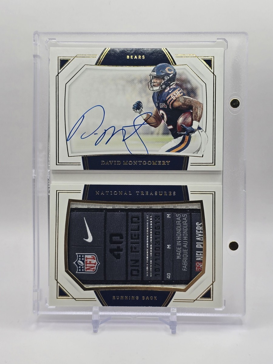 David Montgomery 2019 National Treasures Rookie Nike NFL Shield
