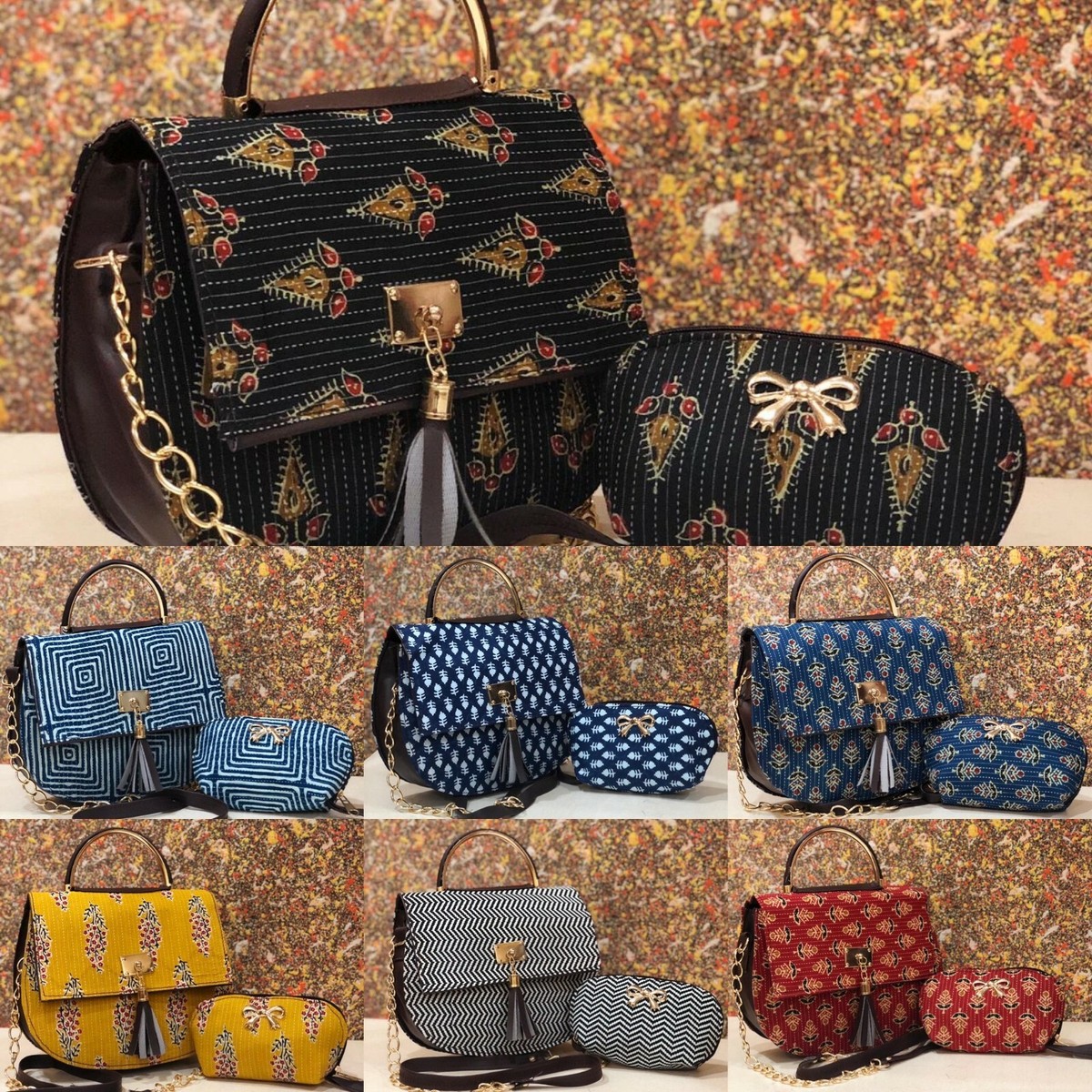 D Shape The Printed Saddle Bag Handbags Women's Ladies Handbags - Main Image