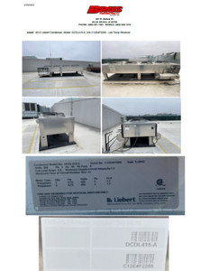 2012 Liebert Condenser, Model: DCDL415-A, S/N C12E4F2280 - Lee Temp Receiver