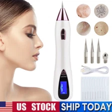 USB LCD Laser Skin Tag Freckle Wart Dot Mole Remove Pen Dark Spot Tattoo Removal
