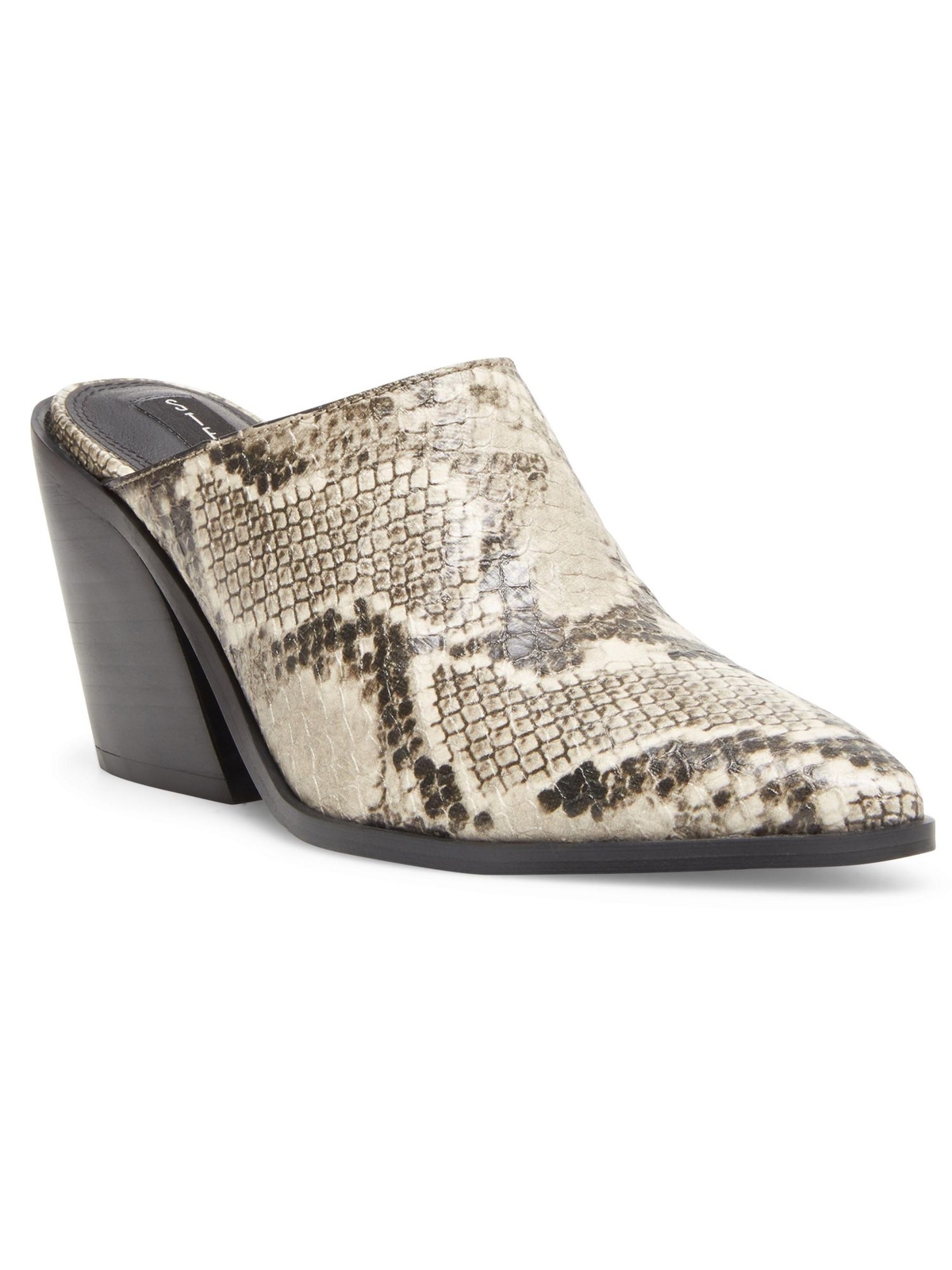 Женские шлепанцы STEVEN бежевого цвета из змеиной кожи Gallus со скульптурным миндалевидным каблуком, 9,5 М