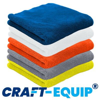 5er Sparpack Craft-Equip 40 x 40cm 500GSM randlose Microfasertücher Poliertücher