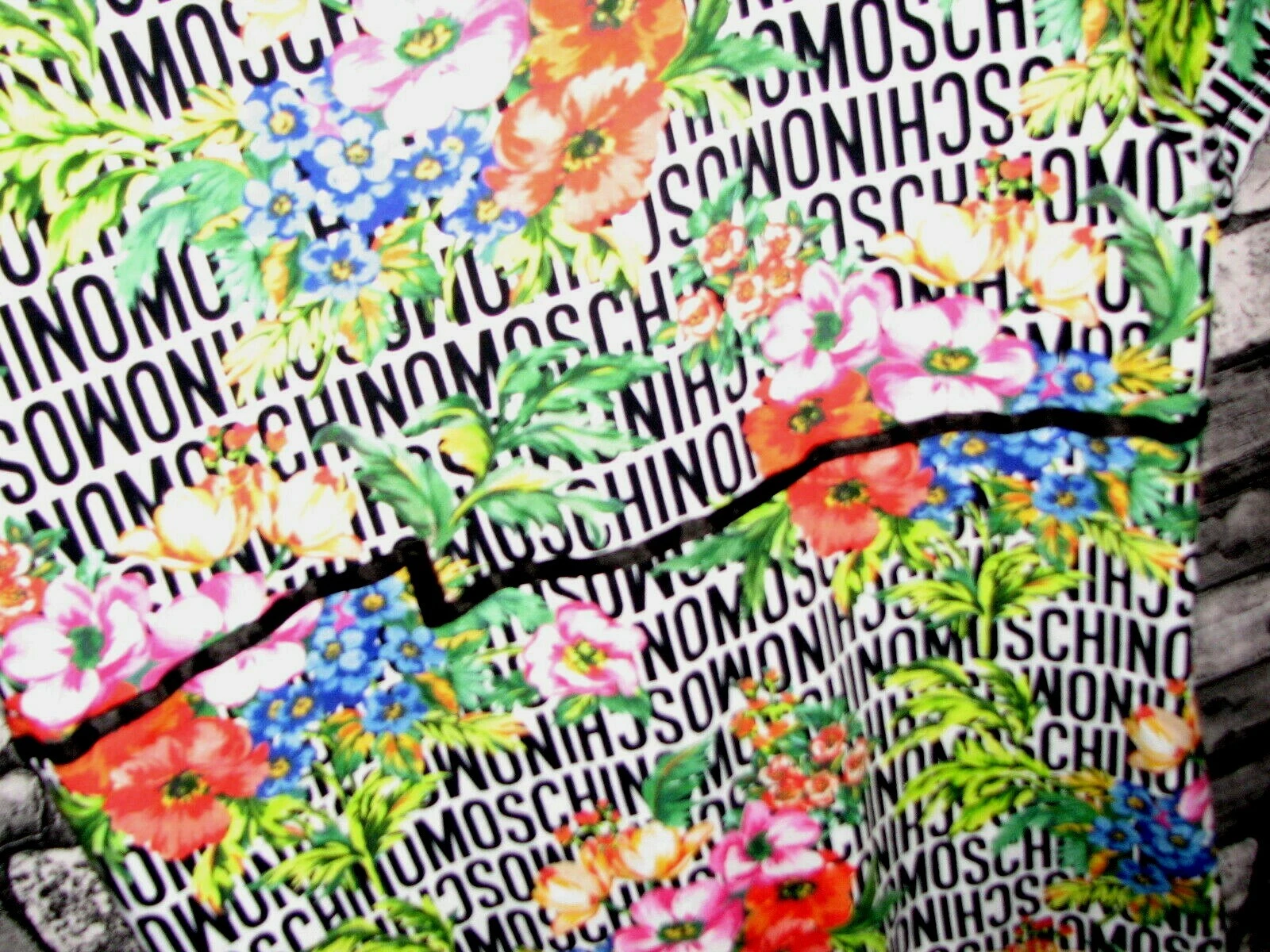 woman vintage MOSCHINO Milan cotton mix dress abito cotone '90s Italy