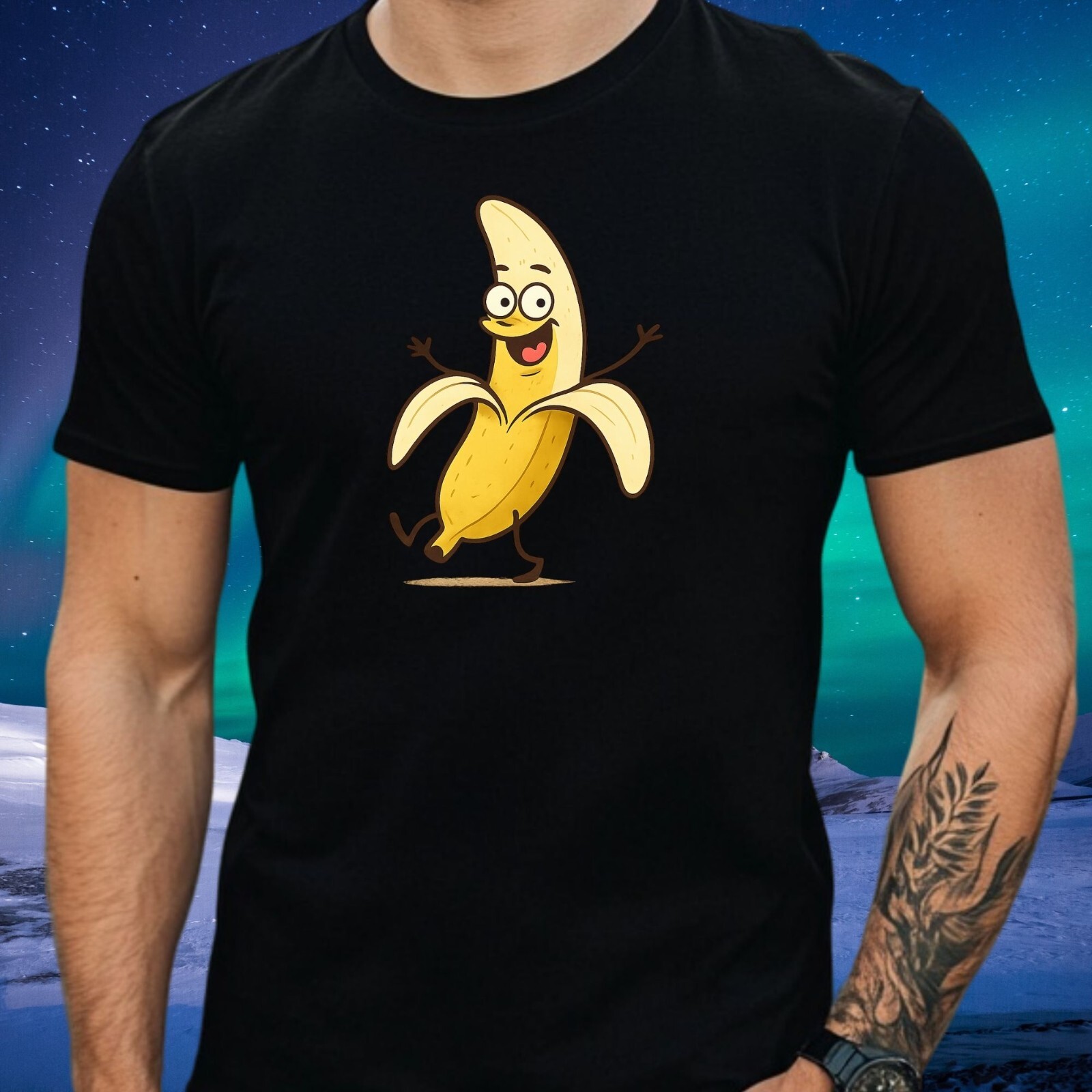 Camiseta Divertida Plátano Desnudo - Divertido Motivo Frutal con Humor, Funshirt Regalo