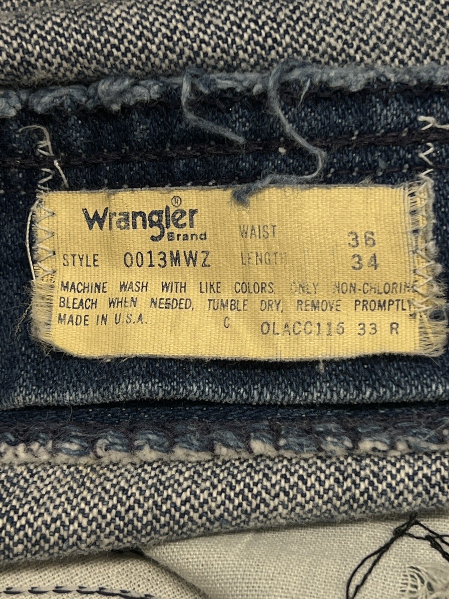 Vintage Wrangler Jeans 70's 13MWZ 34x29 Straight Leg Scovill Vintage Wrangler Jeans 70's 13MWZ 34x29 Straight Leg Scovill