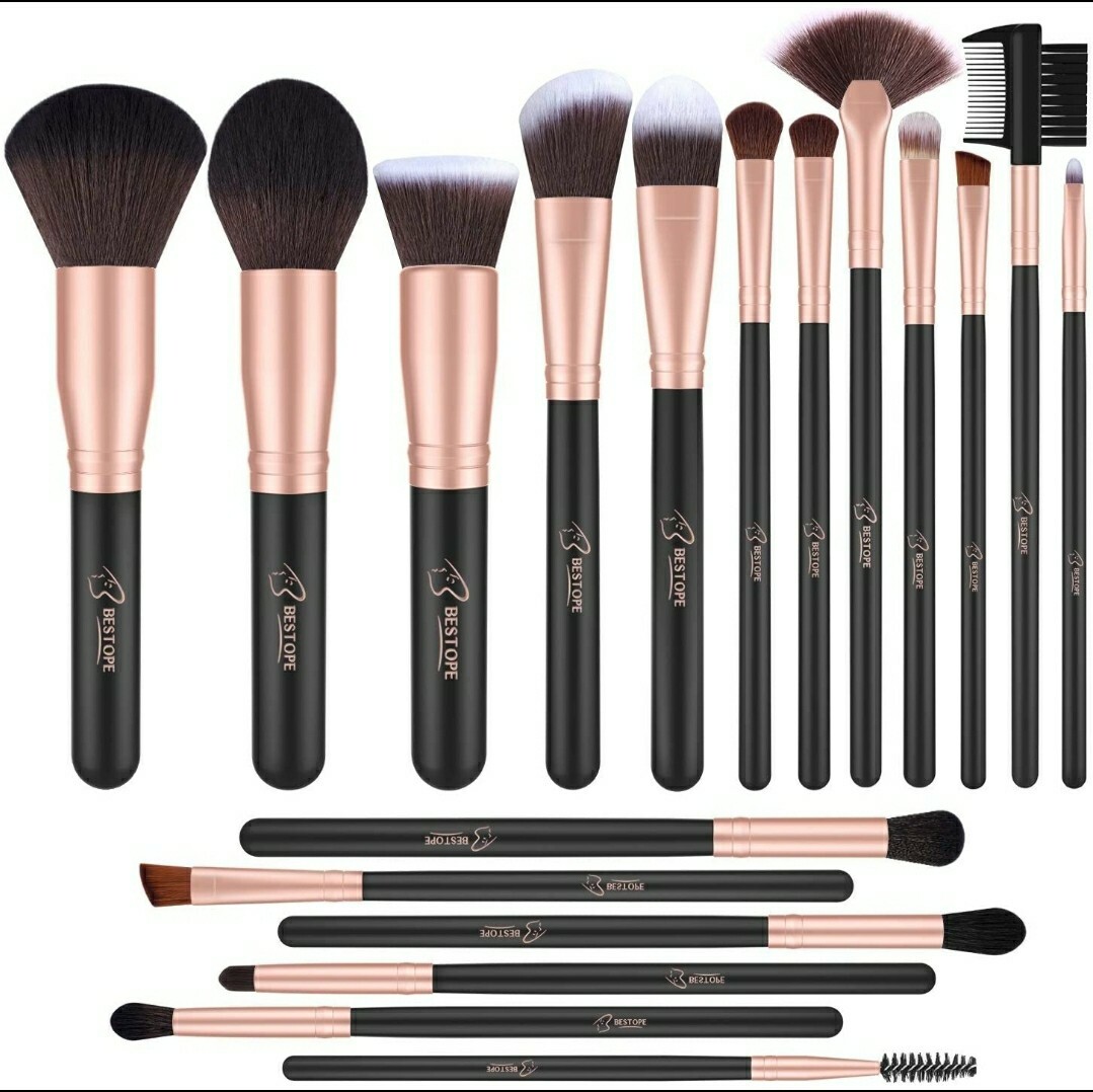Set de brochas de maquillaje profesional BESTOPE 16 uds Pinceles de maquillaje