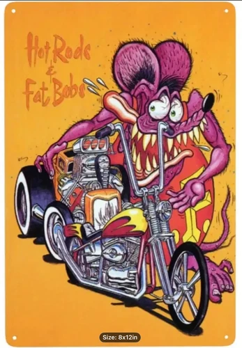 Rat Fink Tin Metal Signs Vintage Home Decor Plate for Garage new 12x8