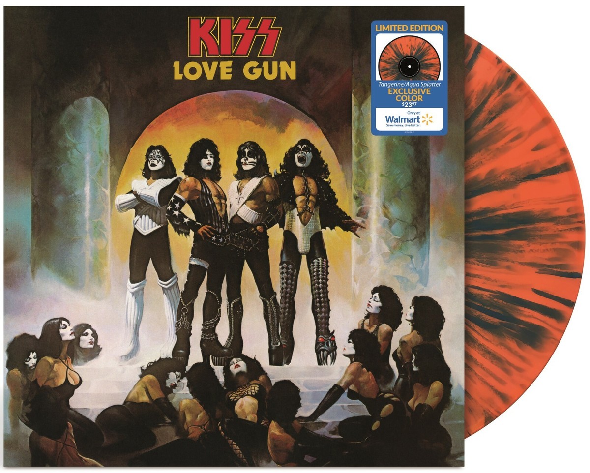 KISS　LOVE　GUN　LIMITED　EDITION ジーン・シモンズ KISS LOVE GUN VINYL NEW! LIMITED ORANGE TANGERINE AQUA SPLATTER LP