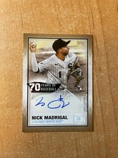 2021 Topps Series 2 - Nick Madrigal - Gold 70 Years of Baseball Auto #'d 07/50