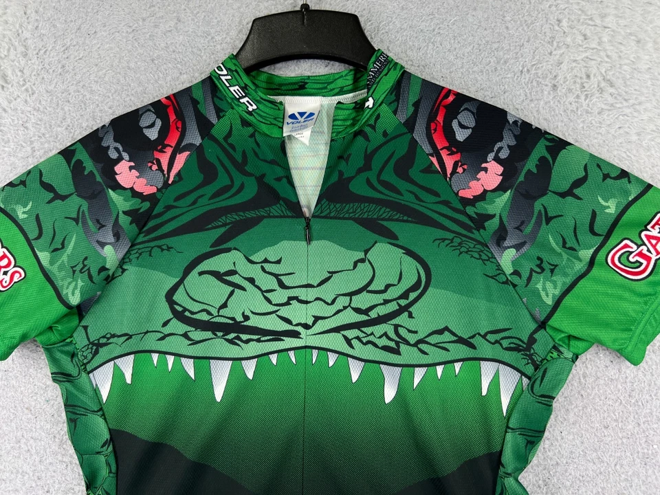 Camiseta deportiva de ciclismo Voler para mujer grande verde caimán 1/2 cremallera poliéster Foto 4 de 4