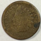 1875 Indian Head Cent Good G Coin, Scratch #19990