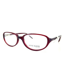 Anne Klein AK8041 128 Eyeglasses Red Oval Full Rim Womens Frames 51[]16 135 mm