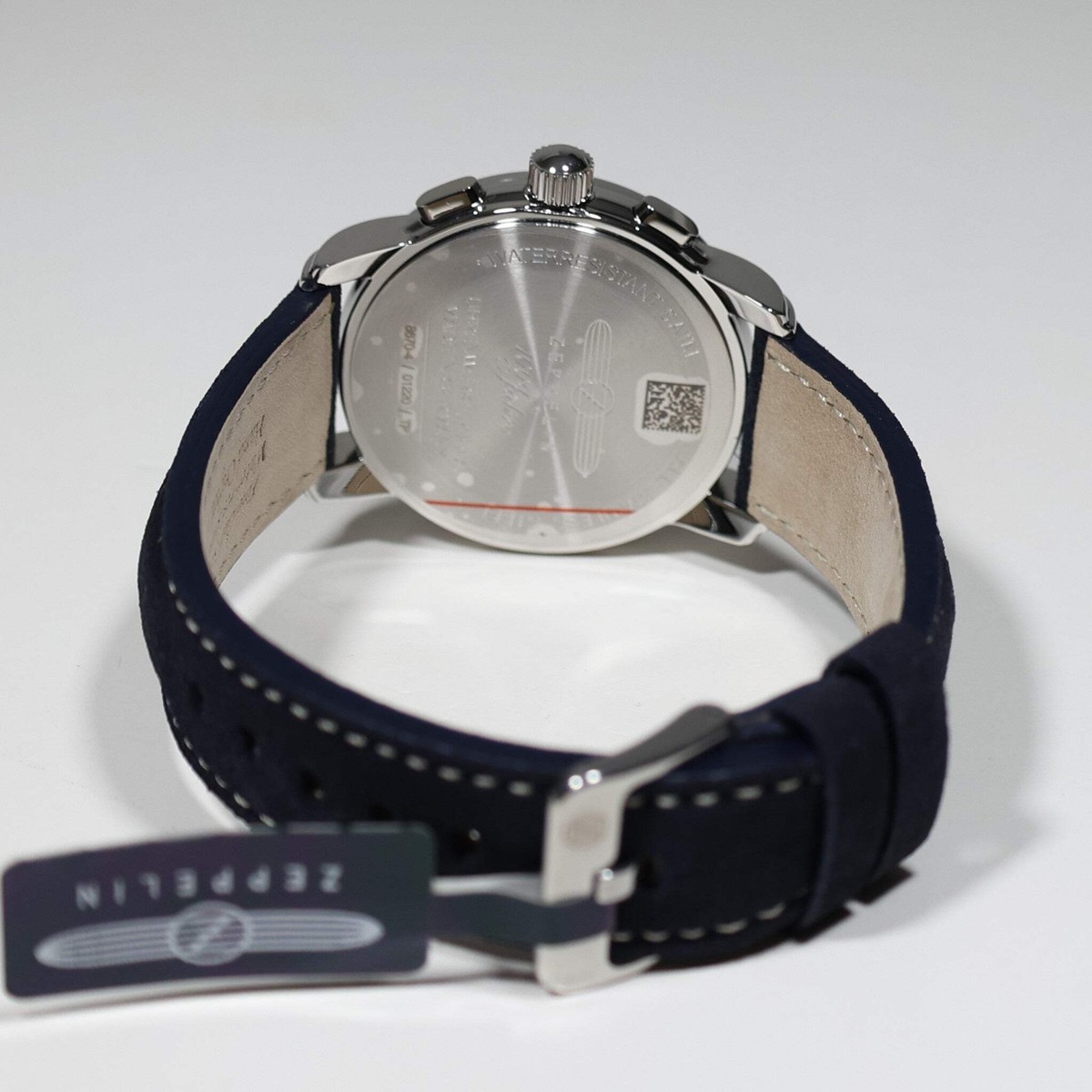 Zeppelin 8670-4 100 Years Men's Blue Dial Stainless Steel Leather