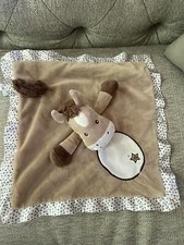 Douglas Baby Plush Pony Horse Lovey Satin Trim Stars Security Blanket Neutral
