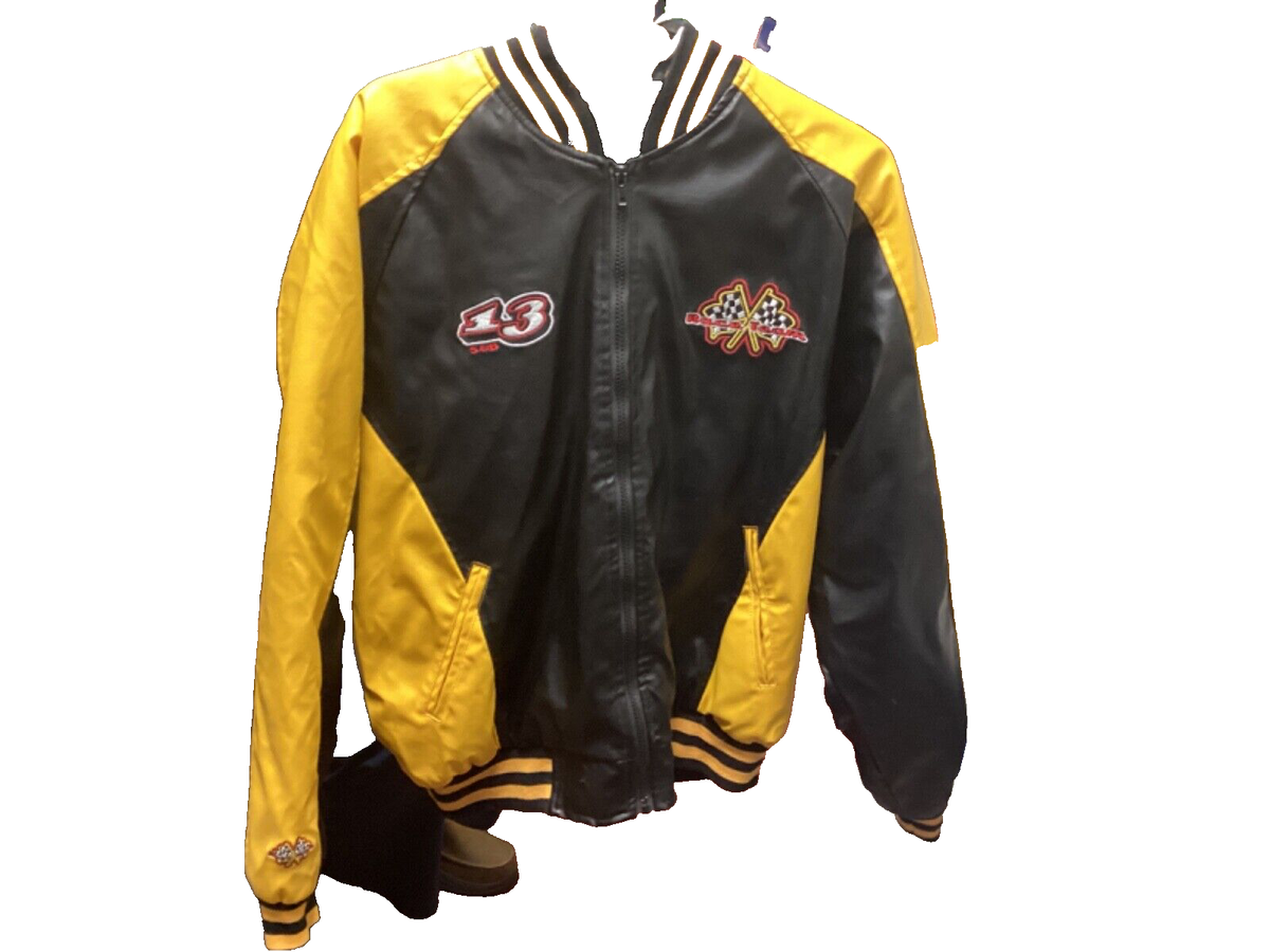 Steve & Barry Faux Leather Lucky 13 Race Team Jacket Size M | eBay