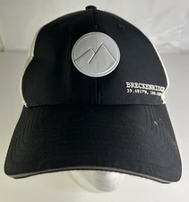 Breckenridge Golf Hiking Club Black & White Hat Mountains Logo Made in USA