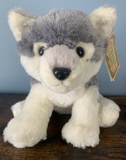 Aurora Destination Nation Wolf Husky Dog Soft Plush Stuffed Animal Doll Toy 12