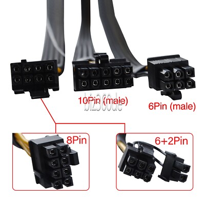 10pin to 6+8pin GPU Cord Power PCI-E Netzkabel Für DELL T5820 NVIDIA GeForce