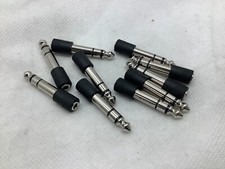 lot of 10 -6.3mm 1/4" Male plug to 3.5mm 1/8" Female Jack Stereo Audio Adapter
